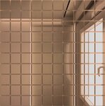 Мозаика ДСТ зеркальная Б25, 30 x 30 см/2.5 x 2.5 см, бронза - фото 1