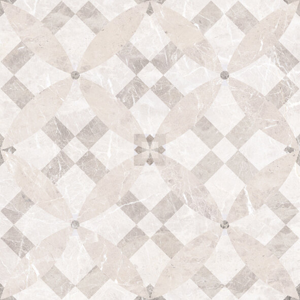 Изображение товара Керамогранит Керамин Рива 3Д 50x50 см серый для пола и стен