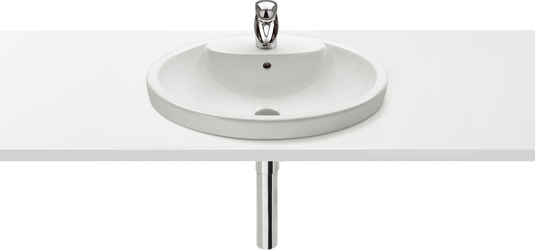 Изображение товара Раковина Roca Dama Senso 327515000 58x48,5 см врезная белая Испания