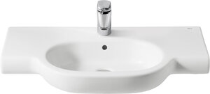 Изображение товара Раковина Roca Meridian-N 85x46 см белая угловая с переливом