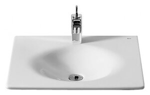 Изображение товара Раковина Roca Kalahari 327894000 белая прямоугольная 59x50 см с угловым монтажом