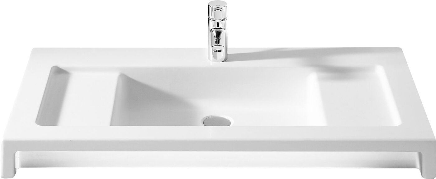 Изображение товара Раковина Roca Stratum 90 одно отверстие, угловая установка, белая Изображение товара Раковина Roca Stratum 90 одно отверстие, угловая установка, белая