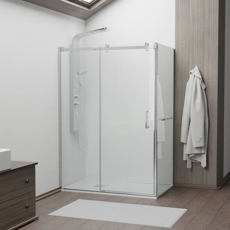 Изображение товара Душевой уголок RGW Tornado TO-44-1 150x90 см стекло прозрачное хром профиль