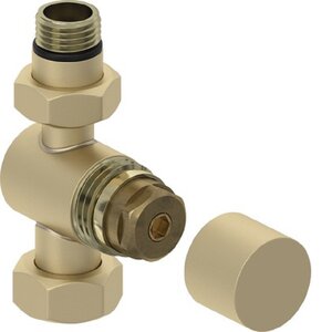 Изображение товара Вентиль для полотенцесушителя из нержавеющей стали G 1/2 3/4 дюйма матовая шампань