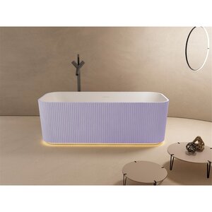 Изображение товара Ванна Abber Stein из искусственного камня 170 х 75 см, фиолетовая, AS9663Violett