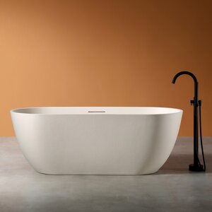 Изображение товара Ванна из искусственного камня Abber Frankfurt 170 х 75 см, светло-бежевая матовая, AM9941MBE