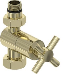 Изображение товара Вентиль Сунержа G 1/2 НР G 3/4 НР нержавеющая сталь цвет шампань