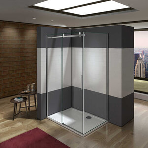 Изображение товара Душевая стенка RGW Z-15 90 см стекло прозрачное профиль хром России и Германии