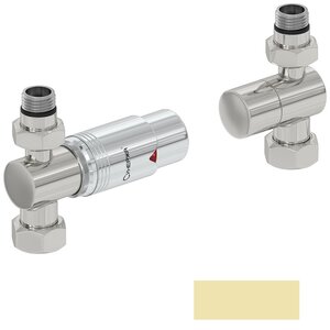 Изображение товара Автоматический терморегулятор Сунержа, прямой G 1/2 дюйма НР х G 3/4 дюйма, цвет матовая шампань, 022-1420-6207