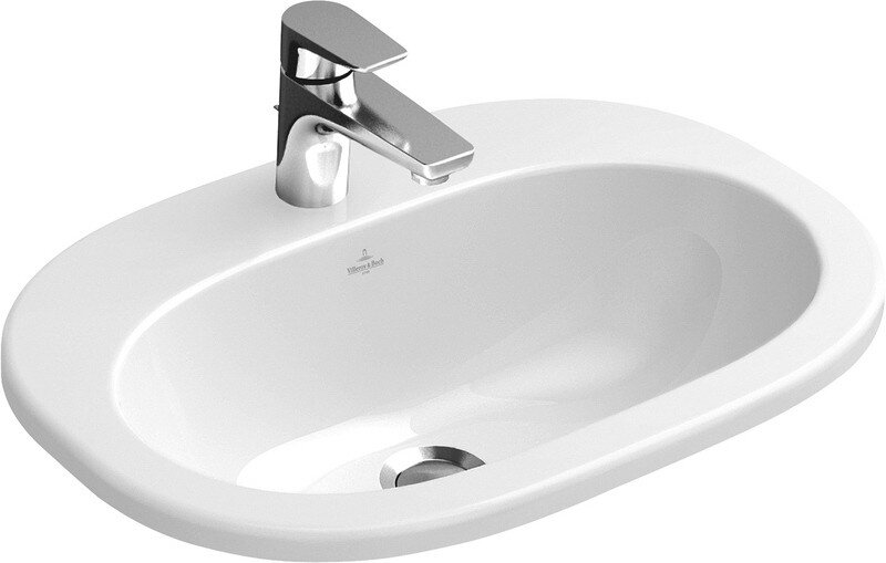 Изображение товара Раковина Villeroy&Boch O.novo, 56 х 40,5 см, встраиваемая сверху, альпийский белый, 41615601 Изображение товара Раковина Villeroy&Boch O.novo, 56 х 40,5 см, встраиваемая сверху, альпийский белый, 41615601