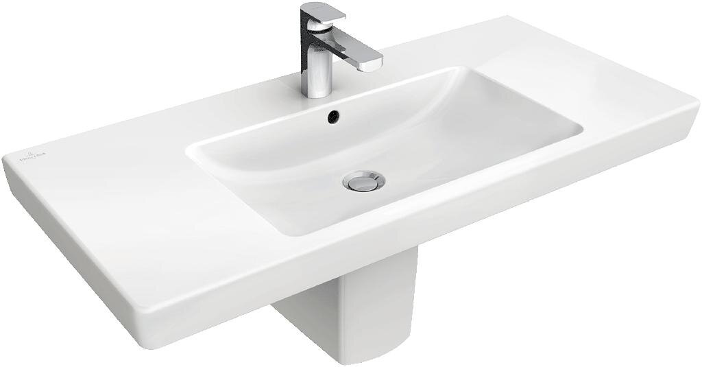 Изображение товара Раковина Villeroy&Boch Subway 2.0, 100 х 47 см, подвесная, альпийский белый, 7175A0