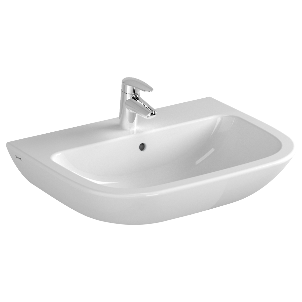 Изображение товара Раковина Vitra S20 60 см белая подвесная из фарфора для ванной комнаты