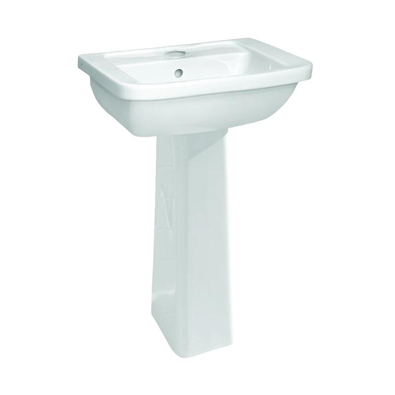 Изображение товара Раковина Vitra Form 300 9602B003-7650 с пьедесталом, прямоугольная, белая