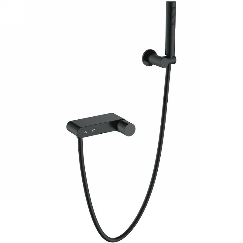 Изображение товара Смеситель Boheme Stick 123-BB.2 для ванны и душа, с душевым гарнитуром, Black Touch Black