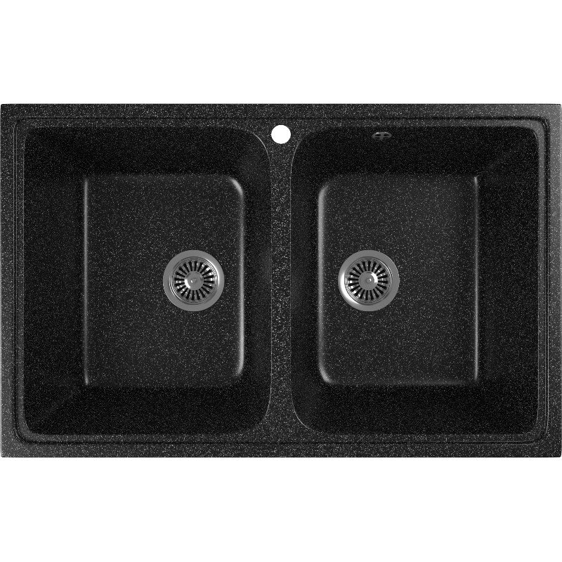 Изображение товара Кухонная мойка Domaci Бьелла DMC-15-308 черная, 78.5 см, цвет черный