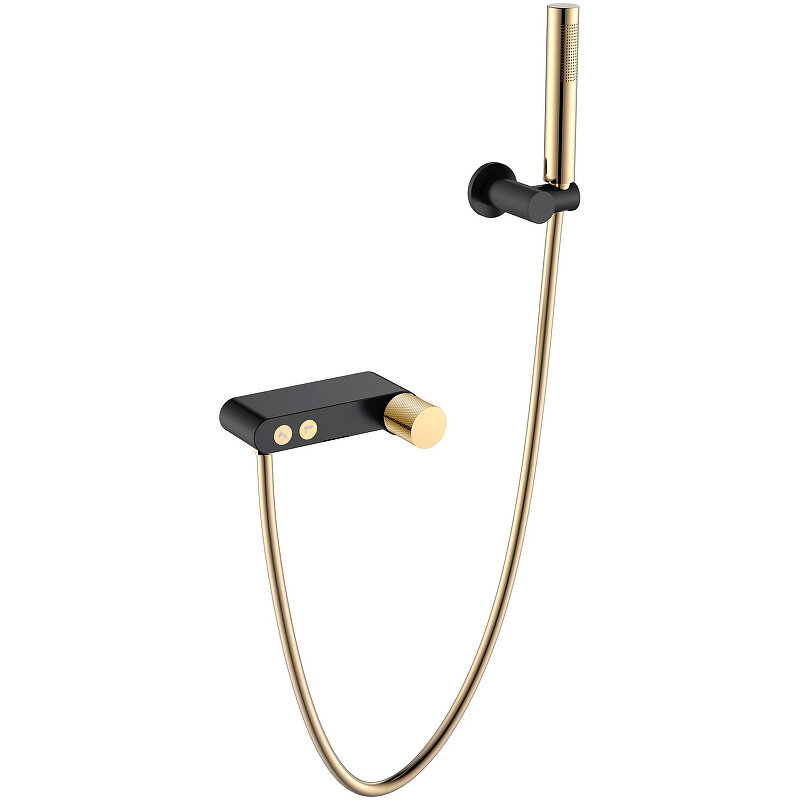 Изображение товара Смеситель Boheme Stick 123-BG.2 для ванны и душа, с душевым гарнитуром, Black Touch gold