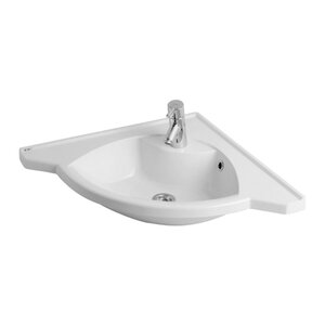 Изображение товара Раковина Акватон Сергей 62 см угловая белая керамика с переливом