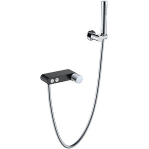 Изображение товара Смеситель Boheme Stick 123-BCR.2 для ванны и душа, с душевым гарнитуром, Black Touch chrome