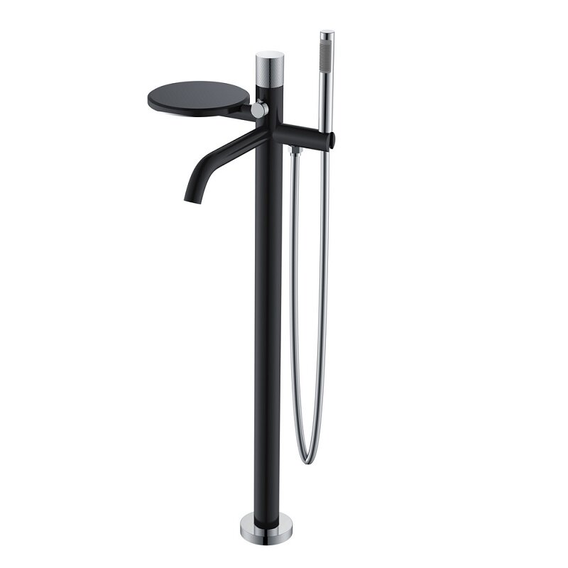 Изображение товара Смеситель Boheme Stick 129-BCR для ванны и душа, с душевым гарнитуром, Black chrome