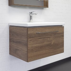 Изображение товара Тумба с раковиной Comfortу Томари подвесная 70 см коричневая