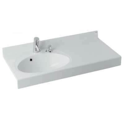 Изображение товара Раковина Акватон Отель 3/1000 из искусственного камня, белая, размеры 990х470 мм