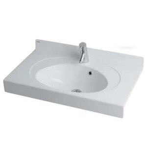 Изображение товара Раковина Акватон Отель 3/800 из литого мрамора с отверстиями и переливом