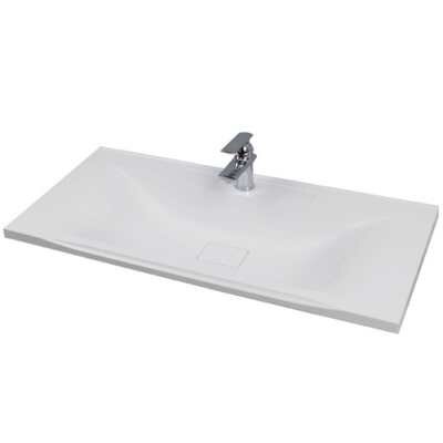 Изображение товара Раковина Акватон Премьер М 1000 из литого мрамора белая, прямоугольная