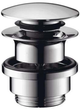 Изображение товара Донный клапан Hansgrohe Push-open латунный хром автоматический для раковины