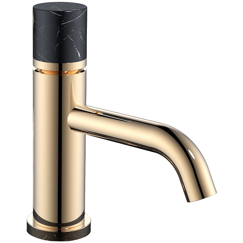 Изображение товара Смеситель Boheme Stick 121-G-MR-BLACK для раковины, Gold Mramor Black