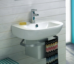 Изображение товара Раковина Jacob Delafon Odeon Up 56 см с полупьедесталом, белая