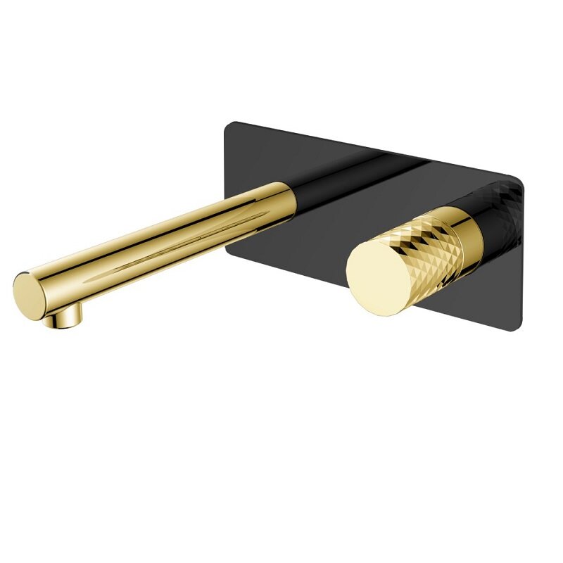 Изображение товара Смеситель Boheme Stick 125-BG для раковины Black diamond gold