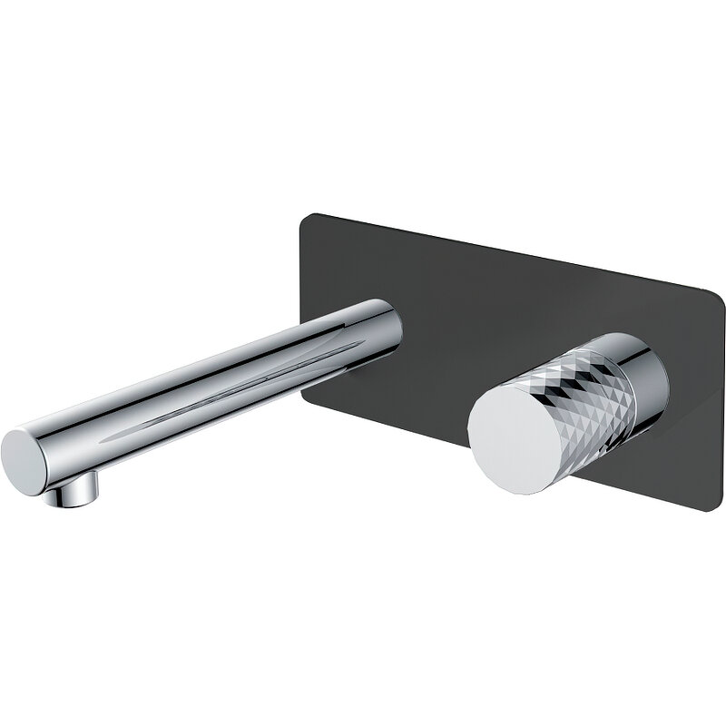 Изображение товара Современный встроенный смеситель для раковины Boheme Stick 125-BCR Black diamond chrome