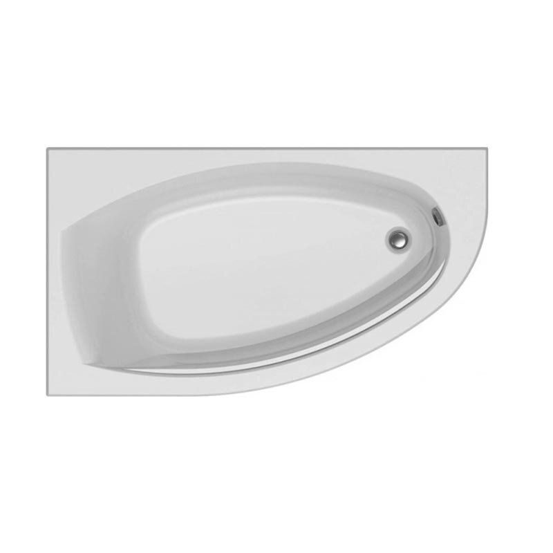 Изображение товара Акриловая ванна Eurolux Bergamy 160х90 см угловая белая с гарантией 10 лет