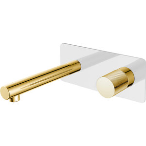 Изображение товара Смеситель Boheme Stick 125-WG.2 для раковины White touch gold