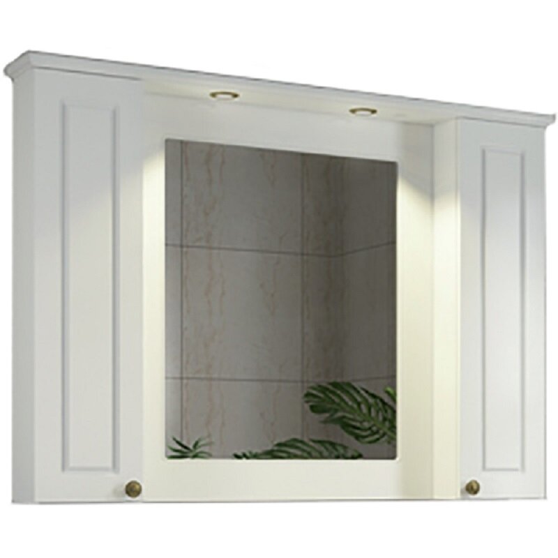 Изображение товара Зеркальный шкаф Comfortу Палермо с подсветкой, 120 см, белый глянец