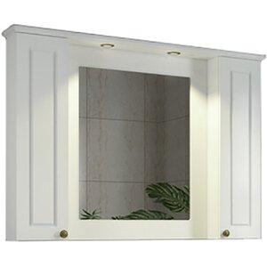 Изображение товара Зеркальный шкаф Comfortу Палермо, 120 см, с подсветкой, с механическим выключателем, белый глянец, 00004142365 (00004142365CF)
