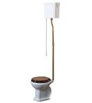 Напольный унитаз Azzurra Giunone GIU100/P bi с высоким бачком GIU400/С bi - фото 1