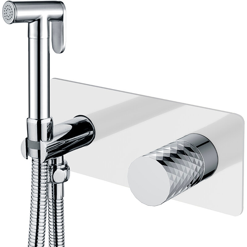 Изображение товара Гигиенический душ Boheme Stick, 127-WCR, со смесителем, цвет White diamond chrome