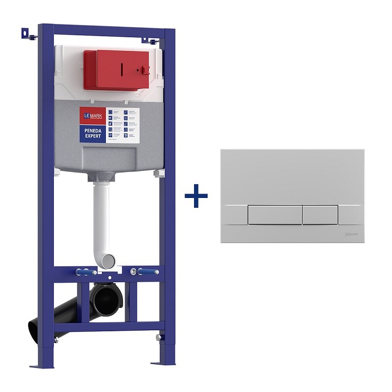Изображение товара Инсталляция Lemark Peneda Expert для унитаза с клавишей Bit, цвет синий