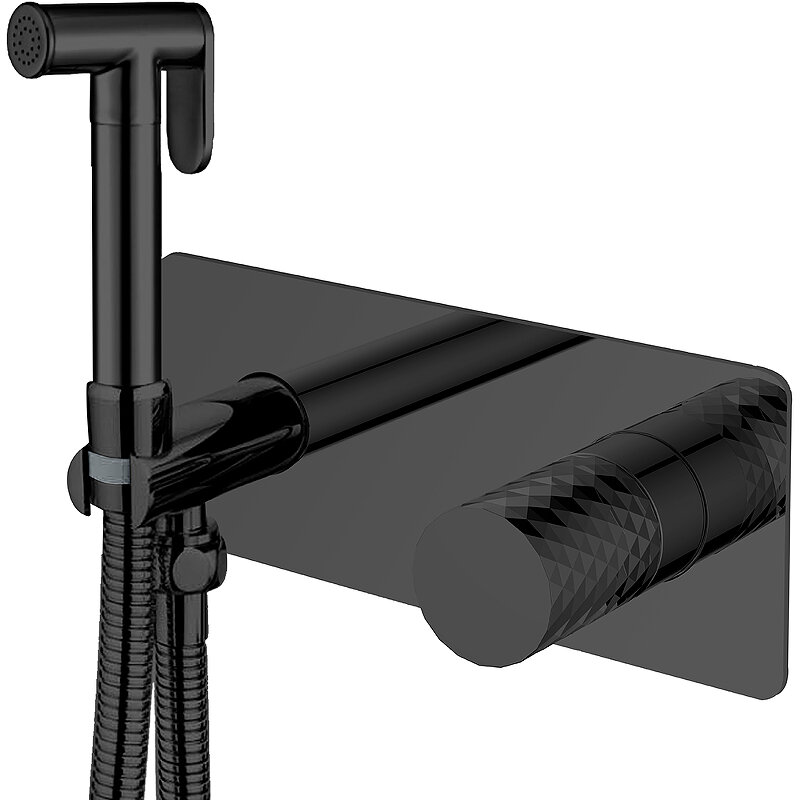 Изображение товара Гигиенический душ со смесителем Boheme Stick 127-BB черный матовый