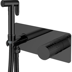 Изображение товара Гигиенический душ со смесителем Boheme Stick 127-BB, цвет diamond Black matt