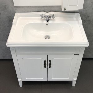 Изображение товара Тумба с раковиной Comforty Палермо 80 см белый глянец напольная