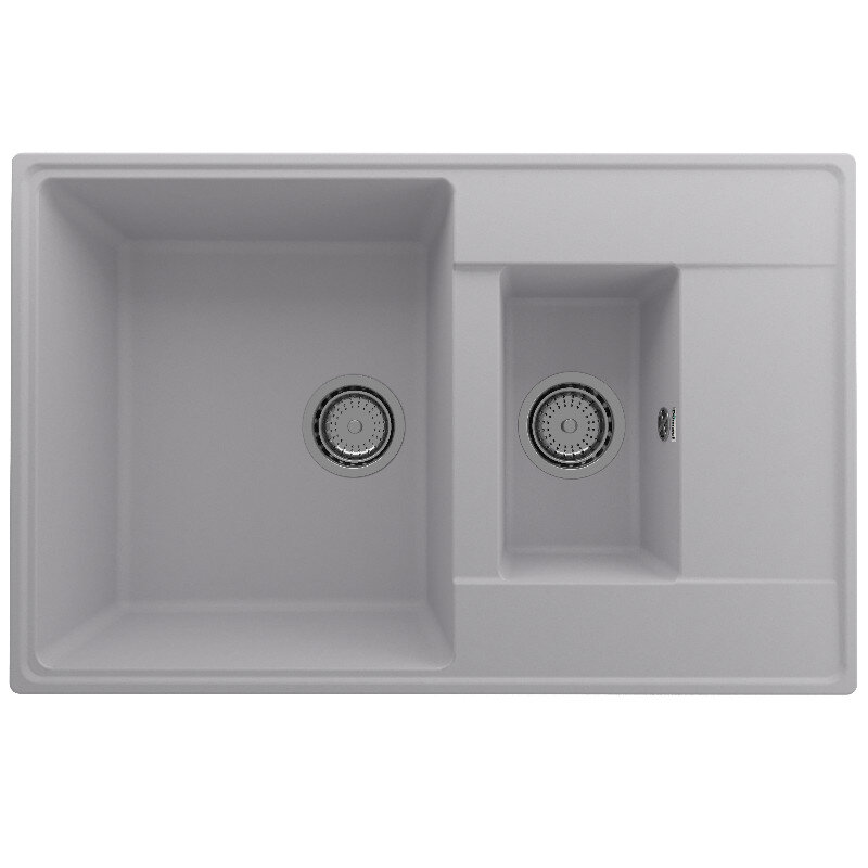 Изображение товара Кухонная мойка Domaci Солерно DP 780 1,5 K-04, 78 см, цвет платина