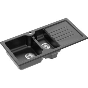 Изображение товара Кухонная мойка Domaci Сиена 54100-110, 100 см, керамика, цвет черный матовый