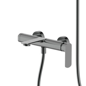 Изображение товара Смеситель Aquame Monza AQM6312GM, для ванны и душа, с душевым гарнитуром, gun metall