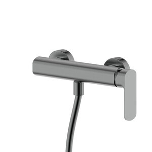 Изображение товара Смеситель Aquame Monza AQM6313GM, для душа, с душевым гарнитуром, вороненая сталь, gunmetal