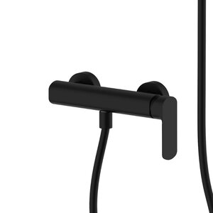 Изображение товара Смеситель Aquame Monza AQM6313MB, для душа, с душевым гарнитуром, цвет черный матовый