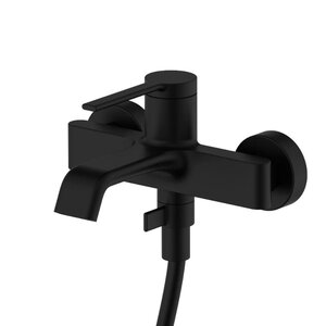 Изображение товара Смеситель Aquame Asti AQM6412MB, для ванны и душа, с душевым гарнитуром, цвет черный матовый