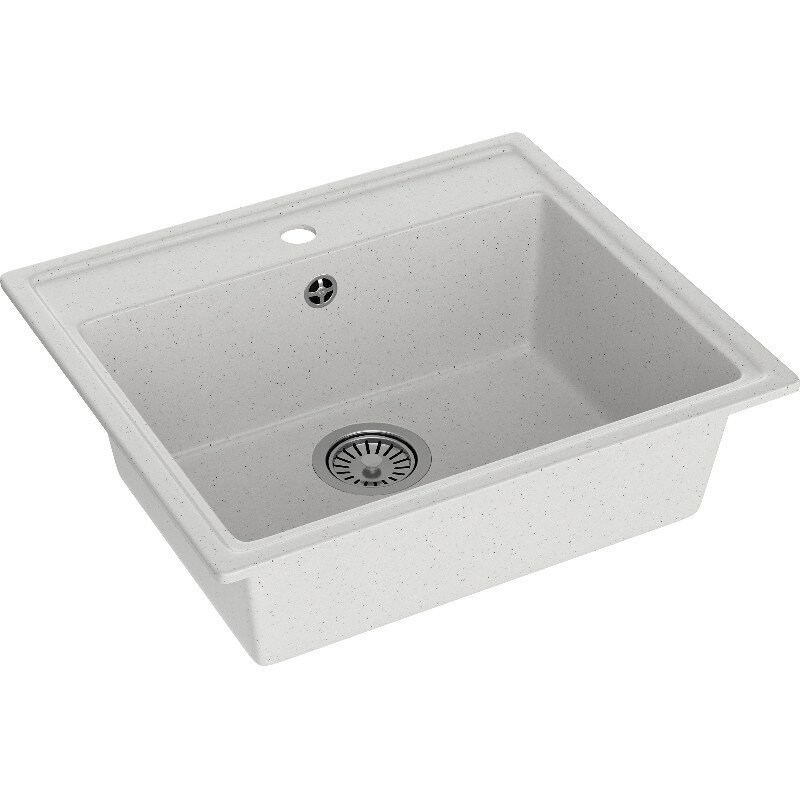 Изображение товара Кухонная мойка Domaci Палермо PR-565-001, 56.5 см, белая, искусственный камень