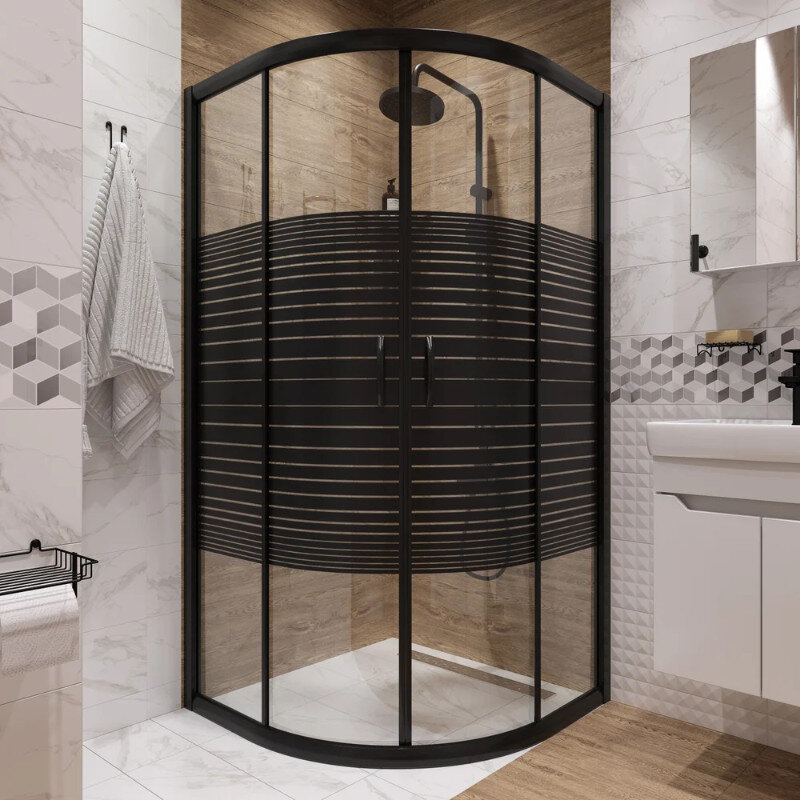 Изображение товара Душевой уголок Diwo Брянск 90x90 см стекло рисунок раздвижные двери Россия